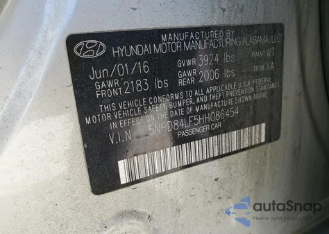 2017 Hyundai Elantra Se из США, поврежденный, VIN 5NPD84LF5HH086454